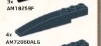 Slope Brick 1 x 1 x 8 with transverse half-curve in Gray, Dark Smoke