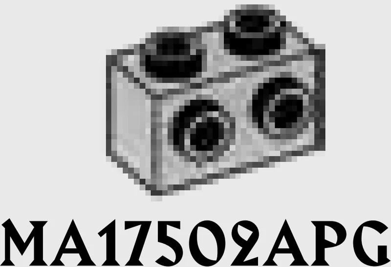 Brick Modified 1 x 2 with side studs in Gray, Steel