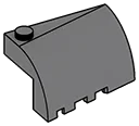 Slope 3 x 4 x 2 with left cutout in Gray, Dark (Flake)