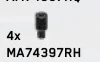 Connector: pipe, small with pin in Black (Metallic)