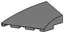 Slope 3 x 4 with right cutout in Gray, Dark (Flake)