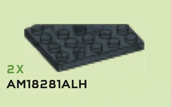 Wedge Plate 4 x 5 without left corner in Gray, Dark (Camo)