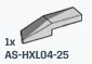 Wedge 1 x 4 with Tapered Edge Right in Gray, Dull