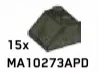 Slope Brick 45 2 x 2 in Green, Jungle (Camo)