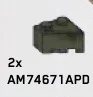Wedge Brick 2 x 2 without left corner in Green, Jungle (Camo)