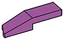 Wedge 1 x 4 with Tapered Edge Right in Magenta, Rich