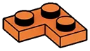 Plate 2 x 2 corner in Orange, Bright