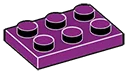 Plate 2 x 3 in Purple, Imperial