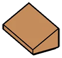 Slope 36 2 x 1 in Brown, Light Nougat