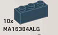 Brick 1 x 3 in Gray, Dark Smoke