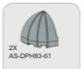 Brick Round 3 x 3 x 3 Corner Dome w/ Printed Detail Lines in Gray, Dull