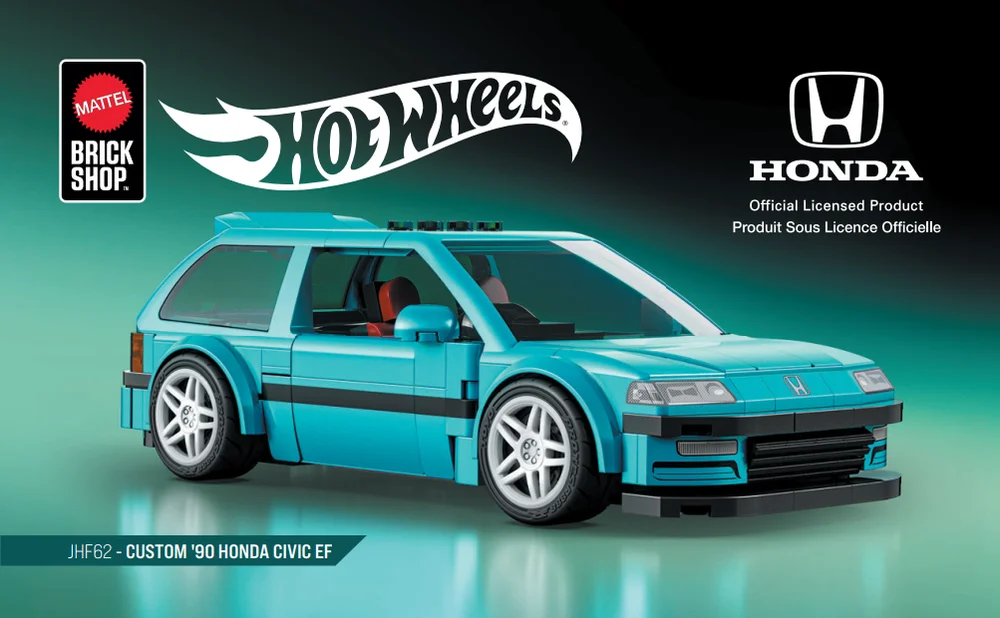 Instruction booklet for JHF62 Mattel Brick Shop Hot Wheels Custom '90 Honda Civic EF
