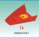 Wing Power Ranger Hawk Zord Seat w/ Printed Red ninja Storm Wind Ranger Symbol in Red