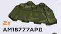 Wedge Brick 45 3 x 3 Corner in Green, Jungle (Camo)