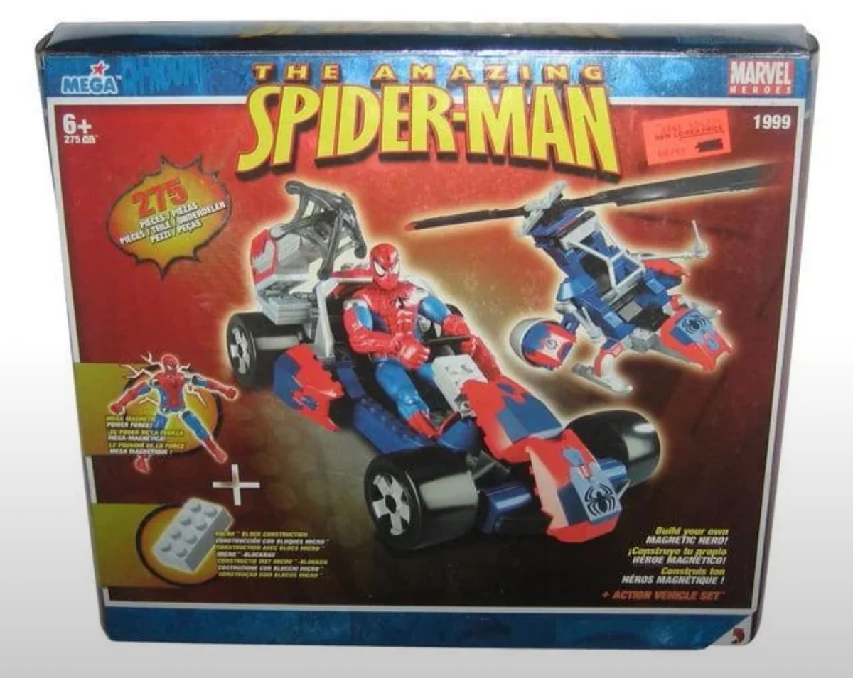 Original packaging for 1999 Spider-Man Action Vehicle Set