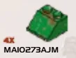 Slope Brick 45 2 x 2 in Green, Medium (Camo)