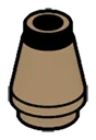 Cone 1 x 1 w/ Open Top, type 02 in Brown, Teak