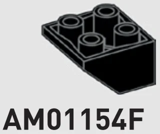 Slope brick 45 2 x 2 inverse in Black