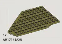 Wedge Plate 10 x 14 without corners, right in Green, Olive Drab (Infinite Green) (Metallic)