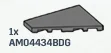 Tile Wedge 3 x 4 without left corner in Gray, Dark (Flake)