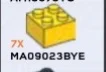Brick 2 x 2 in Yellow, Lemon