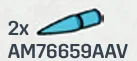 Connector: pin with short spike in Blue, Medium (Translucent)