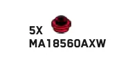 Plate Round 1 x 1 with hollow stud in Red, Blood (Pearl)