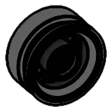 Wheel, Rigid, Small: pulley with 24 holes on face in Gray, Dark Smoke