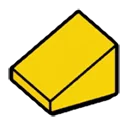 Slope 36 1 x 1 in Yellow, Lemon