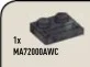 Plate 1 x 2 with handle, lengthwise in Gray, Dark (Metallic Camo)