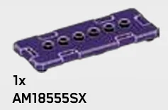 Container: Crate 3 x 2 x 8 lid in Purple, Byzantium (Metallic)