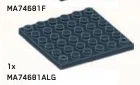 Plate 6 x 6 with holes through corner studs, new in Gray, Dark Smoke