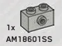 Brick Modified 1 x 2 with side stud
