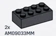Brick 2 x 4 in Gray, Dark (Metallic)