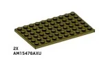 Plate 6 x 10 in Green, Olive Drab (Infinite Green) (Metallic)