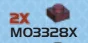 Plate 1 x 1 - Type 04 in Red (Translucent)