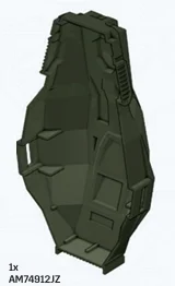Container: Halo Odst Drop Pod - Back Side in Green, Army