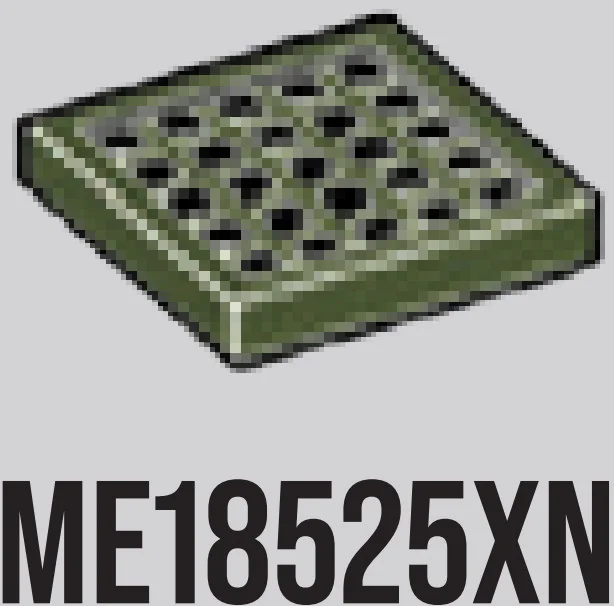 Tile Texture 2 x 2 Grill in Dark Green, Military