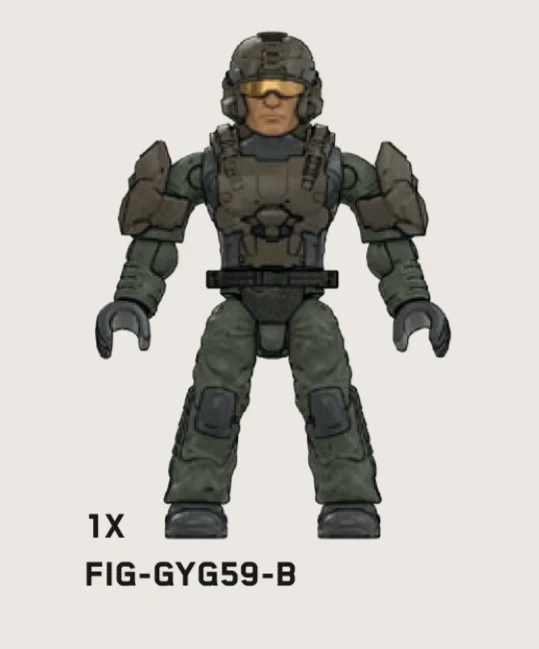UNSC Marine w/ Shoulder Armor (Infinite, Male Dark Tan Skin Tone, Clean Shaven)
