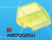 Windscreen 4 x 1 x 2 rounded double convex in Yellow, Light Translucent (Transparent)