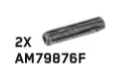 Connector: axle 3 studs long in Black