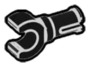 Bar Connector: small axle pin with clip in Grey, Charcoal