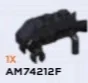 Weapon, Vehicle: medium gun on horizontal clips, handles, type 02 in Black