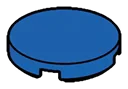 Tile 2 x 2 Round w/ Bottom Center Stud Connection in Blue