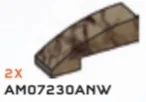 Slope brick 33 1 x 3 curved slope in Sand, Dark (Camo)
