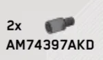 Connector: pipe, small with pin in Gray, Light Camo (Metallic)