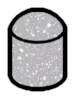 Connector: pin, small cap in Gray, Steel