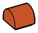 Slope 1 x 1 Curved Round Top in Red, Brick