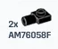 Plate Modified 1 x 1 with horizontal connector pipe, hollow in Black