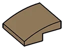 Slope 33 2 x 0.67 x 2 with Curved Slope in Brown, Teak